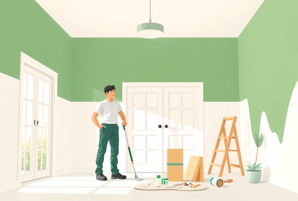 Intérieur rénové après travaux de peinture à Toulouse