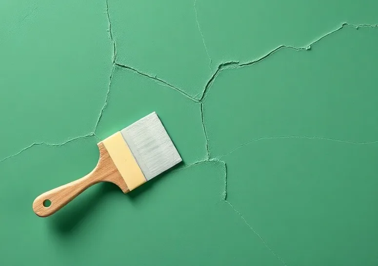 Ponçage et rebouchage des fissures avant mise en peinture